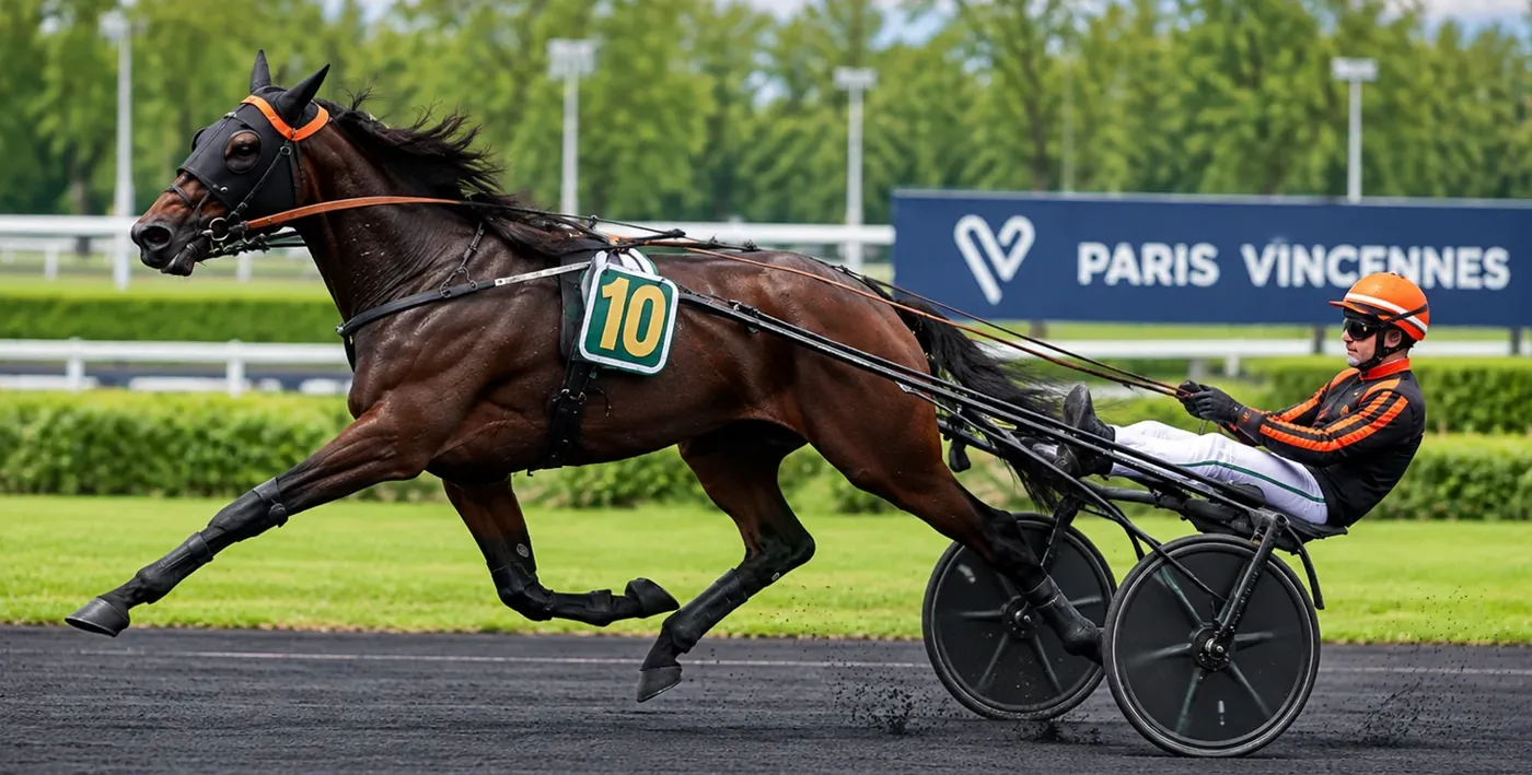 Koko en course attelée à l’hippodrome de Paris-Vincennes